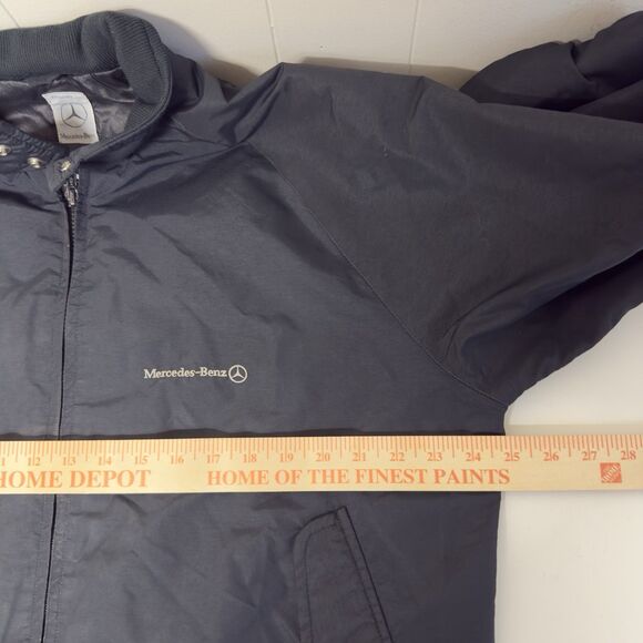 Vtg Mercedes Benz Official Tag Full Zip Harrington Jacket Embroidered Logo Men L - Picture 7 of 12